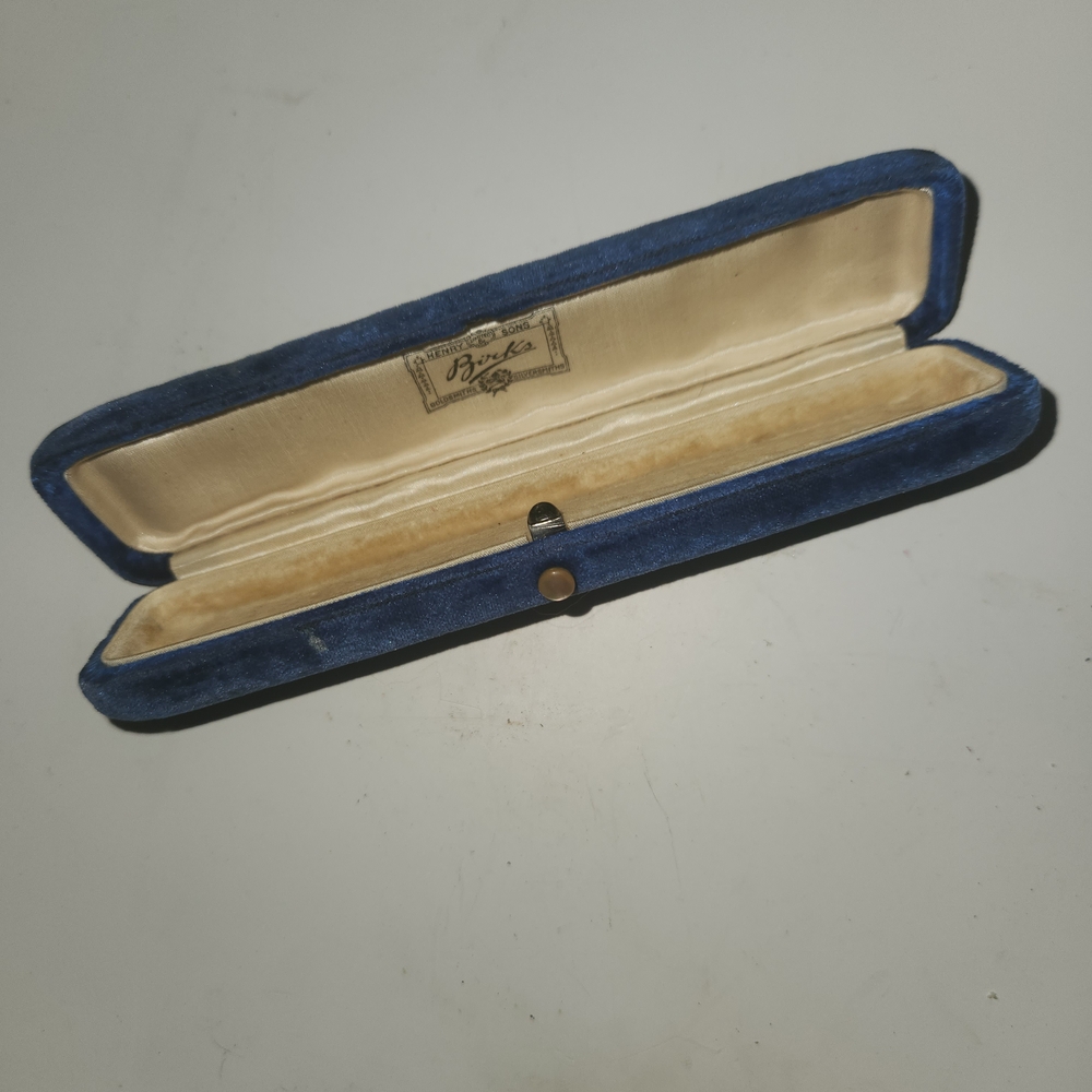 Birks Blue Velvet Jewelry Box